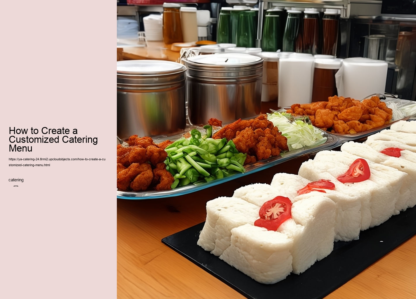 How to Create a Customized Catering Menu